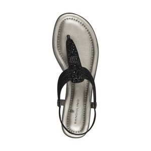 Bandolino Kayte Embellished T-Strap Flat Sandals